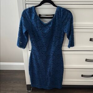 Laundry By Shelli Segal Blue Midi Dress Elegant Design
